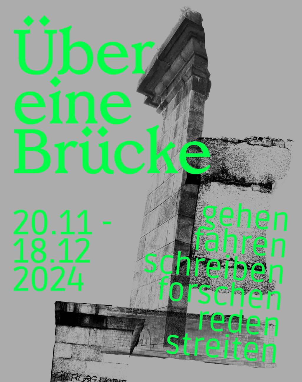 über eine brücke